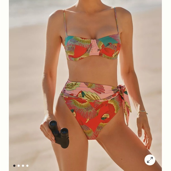 Farm Rio High-Waisted Tie Bikini Bottoms - Picture 3 of 3